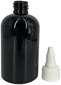4 גרם בקבוקי פלסטיק בוסטון שחור -12 חבילה לבקבוק ריק ניתן למילוי מחדש - BPA בחינם - שמנים אתרים - ארומתרפיה | כובעי